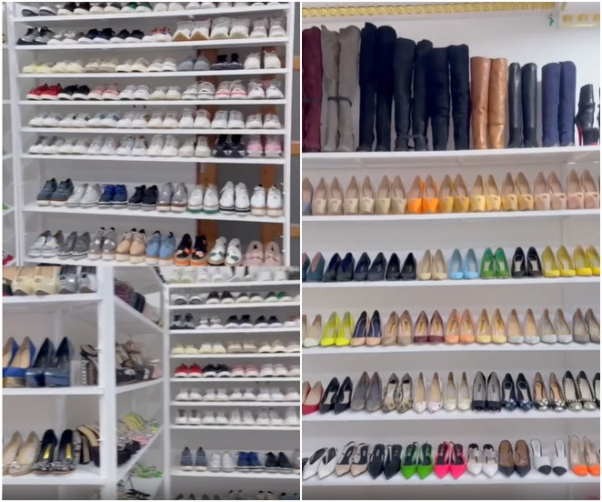 Sốc nặng căn phòng phủ kín 400 chiếc túi hiệu như ngoài store của Lý Nhã Kỳ