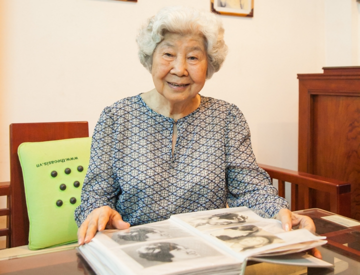 Bà Tám Thảo khi về già.