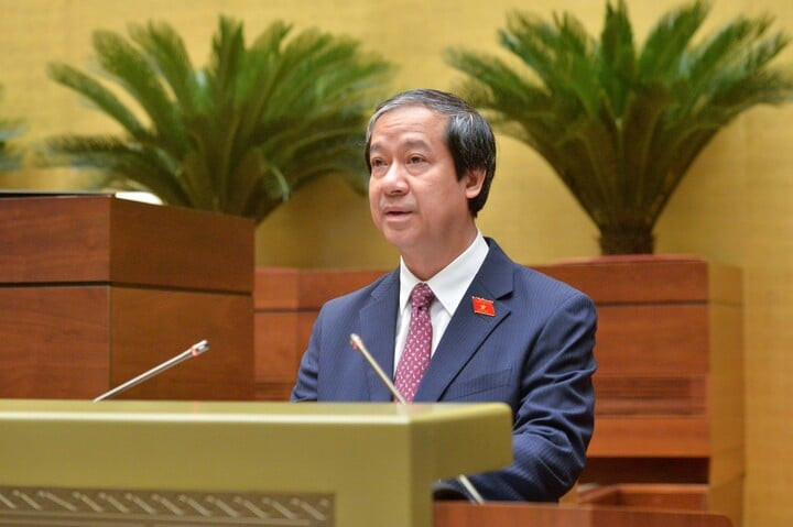 Bộ trưởng GD&ĐT Nguyễn Kim Sơn phát biểu sáng nay 22/5.