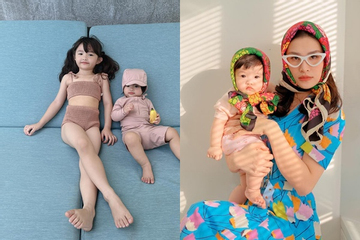 Hai ái nữ nhà Đông Nhi gây sốt với tạo hình đi biển, 1 đặc điểm cực thú vị!