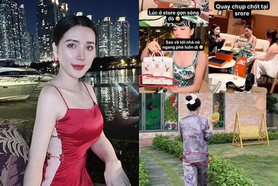 Ngân Collagen vướng nghi vấn phông bạt: Túi hiệu mà như hàng chợ, mặc đồ ngủ fake