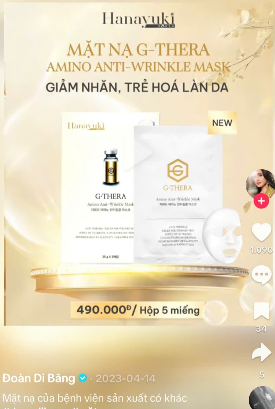 Thêm lô mỹ phẩm của Đoàn Di Băng bị buộc thu hồi tiêu hủy