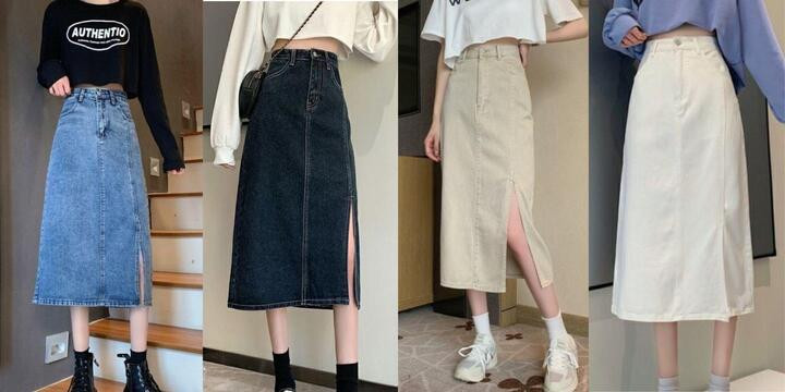 Áo crop top mặc với quần gì, váy gì hợp? Áo croptop phối cùng chân váy chữ A cạp cao là outfits được nhiều chị em lựa chọn. (Ảnh: Tasting Table)
