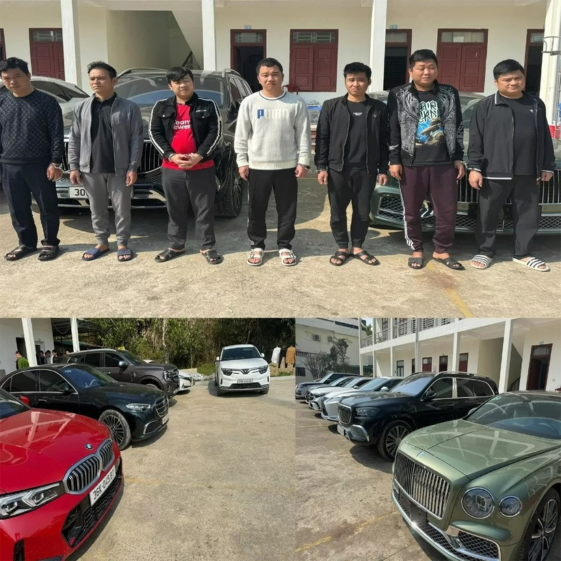 Các đối tượng và tạng vật trong chuyên án. (Ảnh: Công an Thanh Hóa)