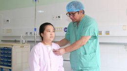 Nữ bệnh nhân được ra viện sau 3 tuần thực hiện ca ghép tim.