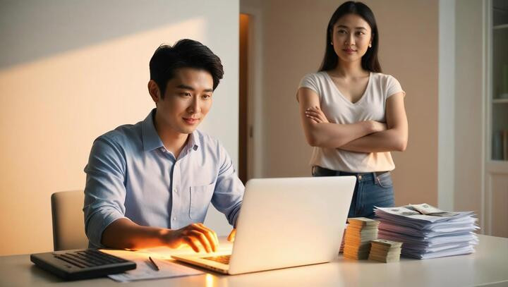 Tôi bắt chồng quản lý tiền để anh 'trắng mắt', ai ngờ chính mình bị 'vả mặt' (Ảnh minh họa: AI)