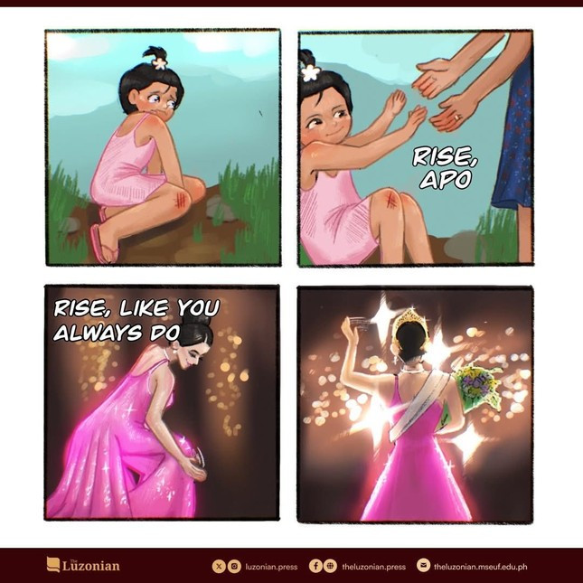 Cư dân mạng chế ảnh về cú ngã của Hoa hậu Hoàn vũ Philippines ảnh 1