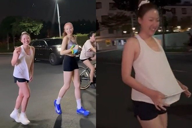 Mỹ nhân đình đám Vbiz thoát kiếp nạn khi chạy bộ với Kỳ Duyên body nét căng muốn dìm cũng khó