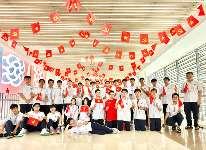 Lớp 9A, trường THPT chuyên Hà Nội - Amsterdam. (Ảnh: NVCC)