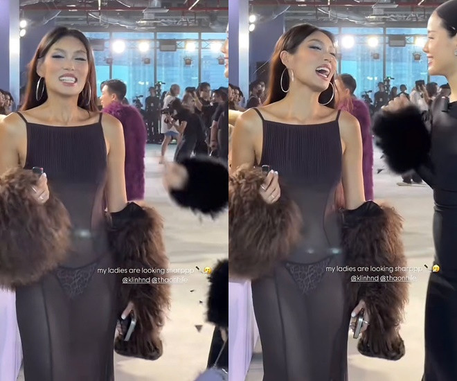 Á hậu Vbiz gây trãnh cãi với trang phục phơi bày nội y