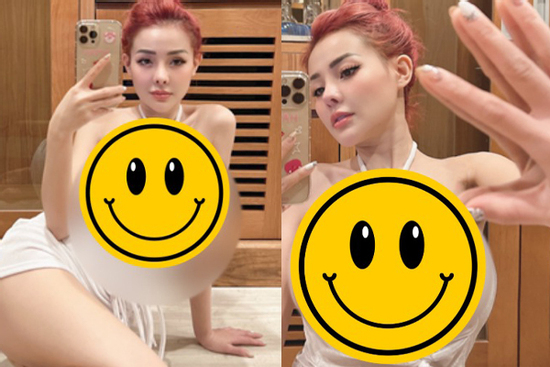 Ngân 98 gây sốc vì ăn mặc hở hang, uốn éo phản cảm khi đứng trước gương