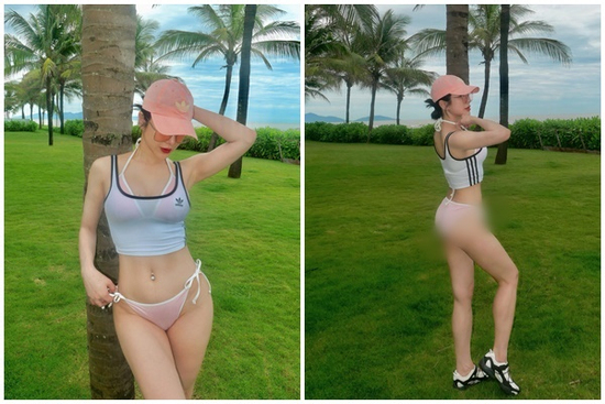 'Mẹ hai con' Diệp Lâm Anh diện bikini khoe body 'đẹp như tạc tượng'