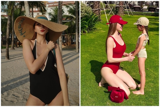 Thanh Hằng, Hà Hồ diện áo tắm một mảnh vẫn gợi cảm