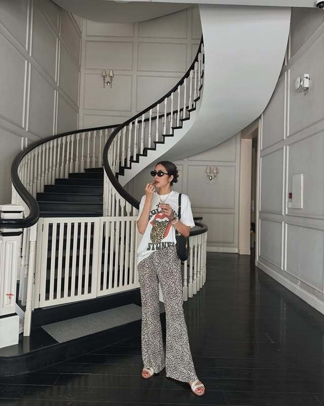 Diện trang phục họa tiết sành điệu ngày hè như Tăng Thanh Hà