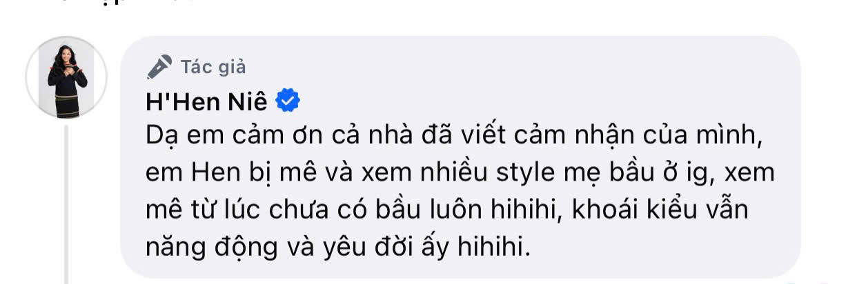 Phản ứng của HHen Niê khi bị dân mạng góp ý ăn mặc lôi thôi khi mang bầu