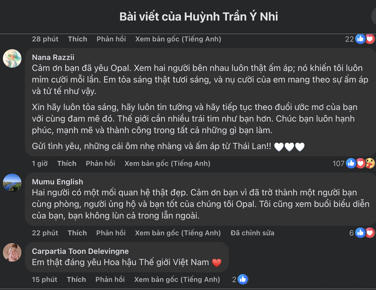 Fan sắc đẹp quốc tế 'tràn' vào Facebook Ý Nhi sau tâm thư gửi Tân Hoa hậu Thế giới 2025 Fan sắc đẹp quốc tế 'tràn' vào Facebook Ý Nhi sau tâm thư gửi Tân Hoa hậu Thế giới 2025- Ảnh 7.