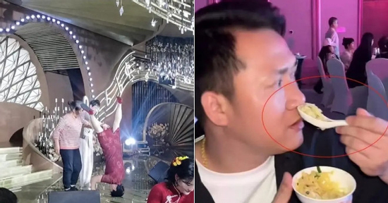 Mẹ chú rể trổ tài 'trồng chuối' trên sân khấu cưới, quan khách ngượng đỏ mặt