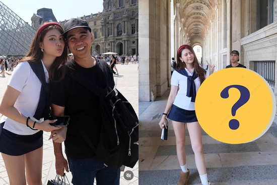 Con gái Quyền Linh trưng diện sành điệu ở nước ngoài, nhìn sang bố đại gia mà 'giật mình'