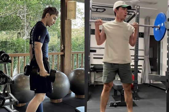 Sơn Tùng M-TP, HIEUTHUHAI 'đọ' body khi tập gym
