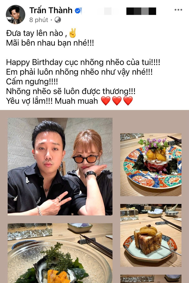 Hari Won đón sinh nhật Trấn Thành bất ngờ đưa ra yêu cầu chẳng ai ngờ tới