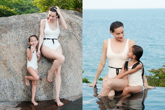 Hồ Ngọc Hà và con gái Lisa gây sốt với bộ ảnh áo tắm đẹp như tạp chí thời trang