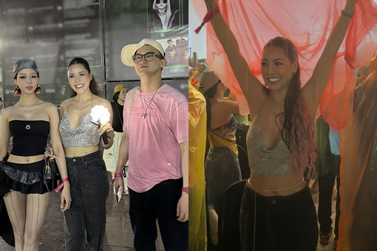 Quế Vân hở bạo liệt đi 'đu' G-Dragon cùng chồng cũ Diệp Lâm Anh