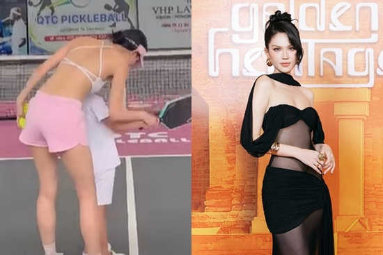 Ngọc Trinh gây tranh cãi khi lên đồ chơi pickleball quá phản cảm