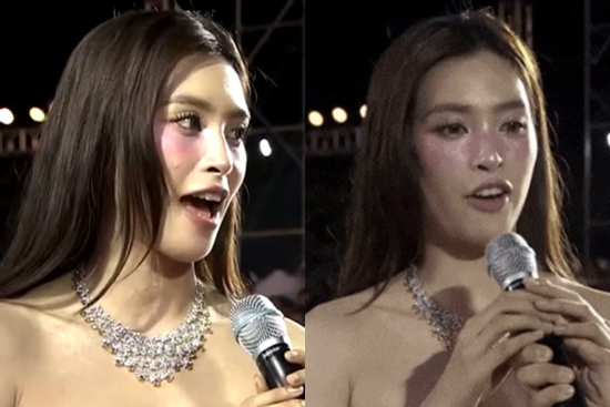 Hoa hậu Tiểu Vy lộ nhan sắc xuống dốc trên sóng truyền hình