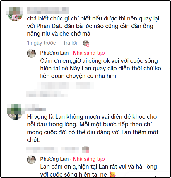 Phương Lan phủ nhận quay lại với Phan Đạt
