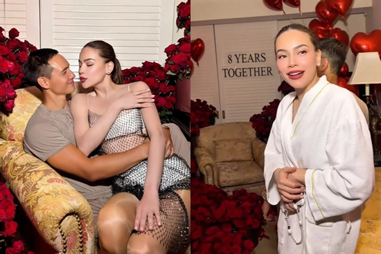 Hồ Ngọc Hà - Kim Lý 'tình bể bình' kỉ niệm 8 năm yêu