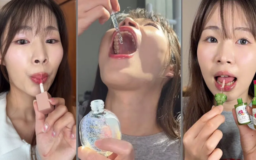 Nổi tiếng với các video ăn mỹ phẩm, KOL gen Z đột ngột qua đời. (Ảnh: Weibo)