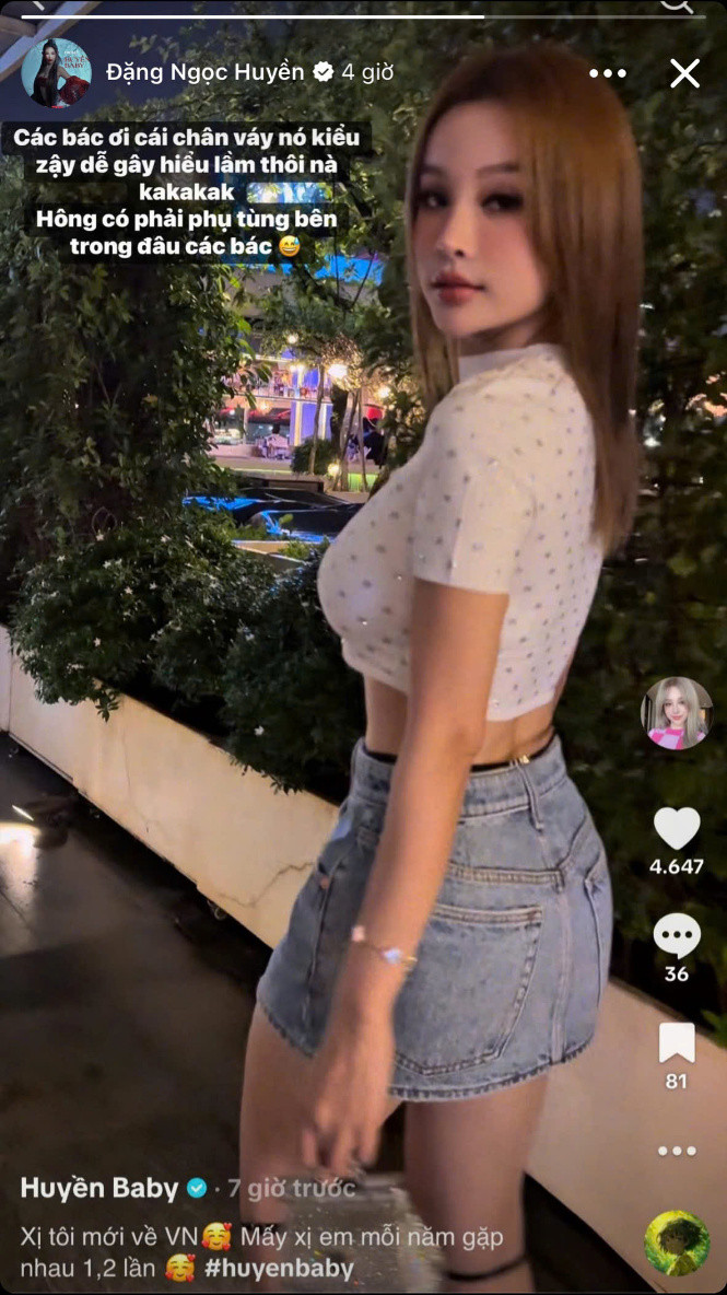 Huyền Baby lên tiếng về trang phục bị chê lộ nội y phản cảm