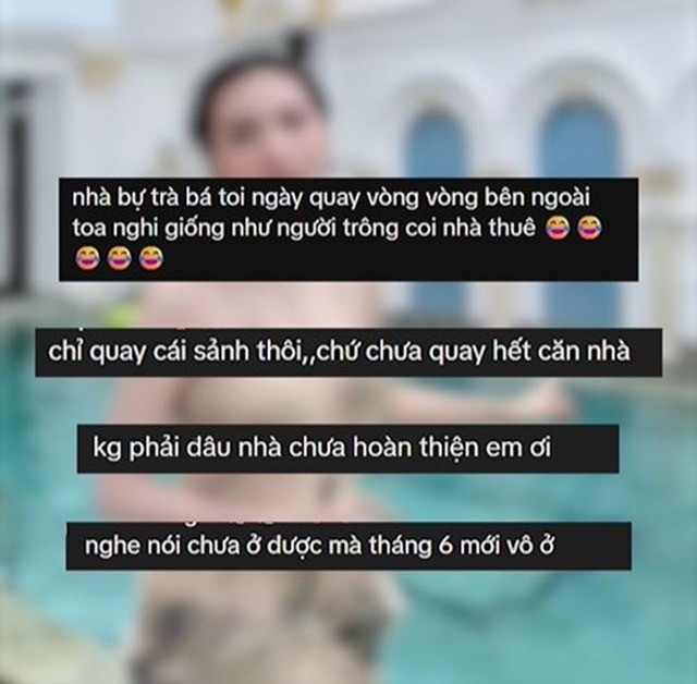 Sự thật ngã ngửa Ngân Collagen thuê biệt thự 500 tỷ theo giờ để sống phông bạt