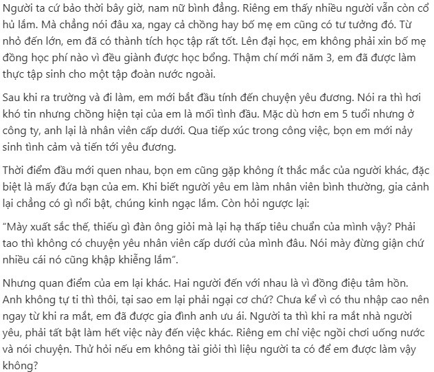 Chồng Bắt Vợ Bỏ Lương Nghìn Đô Về Làm Văn Phòng Tháng 7 Triệu: 'Kiếm Tiền Giỏi Hơn Chồng Có Gì Hay?' Chồng Bắt Vợ Bỏ Lương Nghìn Đô Về Làm Văn Phòng Tháng 7 Triệu Kiếm Tiền Giỏi Hơn Chồng Có Gì Hay
