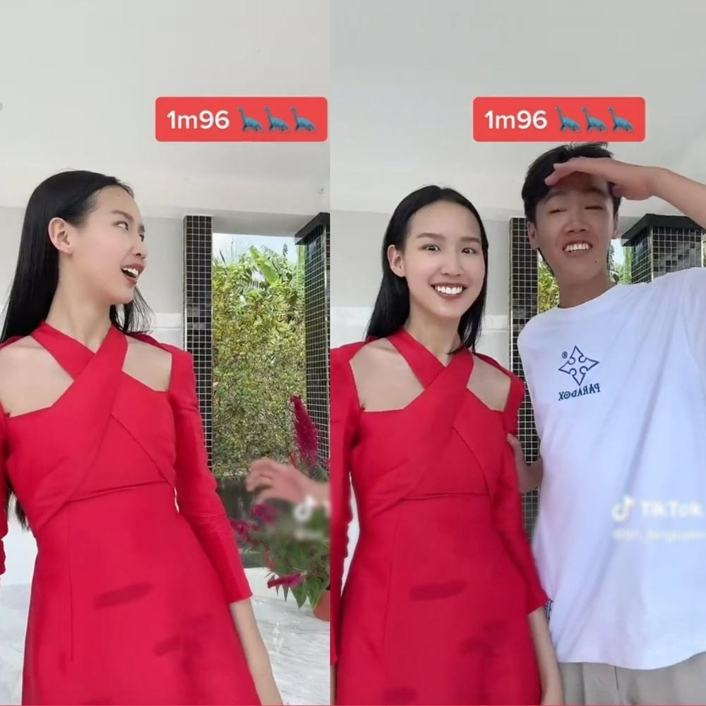 Hòa Minzy như người kiến khi đứng cạnh hoa hậu có chiều cao khủng nhất Việt Nam