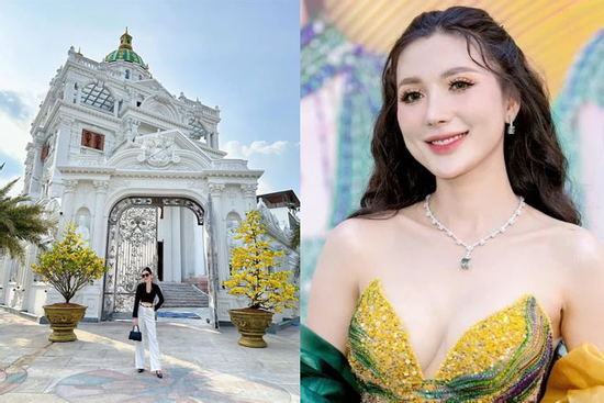 Ảnh cận biệt thự 500 tỷ siêu to của Ngân Collagen trước ồn ào sống phông bạt