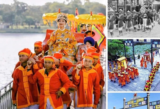 Tranh cãi cảnh tái hiện hoàng hậu Nam Phương ngồi kiệu do đội mai táng khiêng