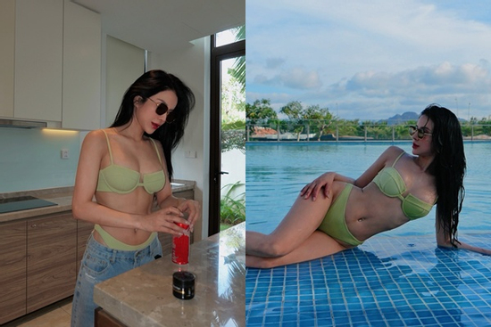 Diệp Lâm Anh khoe thân hình 'bốc lửa' trên 'đường đua bikini'
