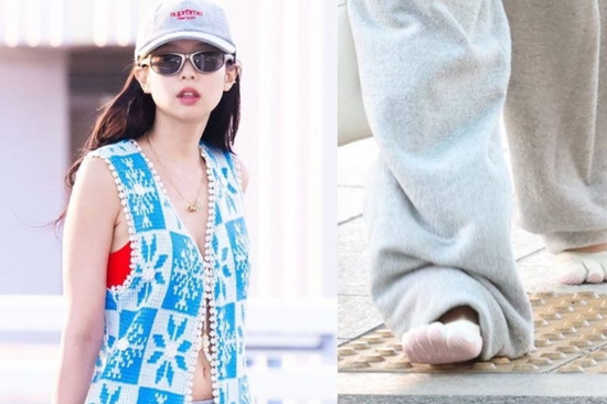 Jennie (BLACKPINK) đi cái gì dưới chân vậy trời?