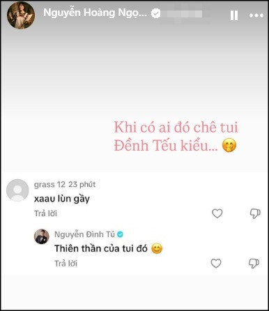 Phản ứng của Đình Tú khi bà xã Ngọc Huyền bị chê vừa xấu vừa lùn