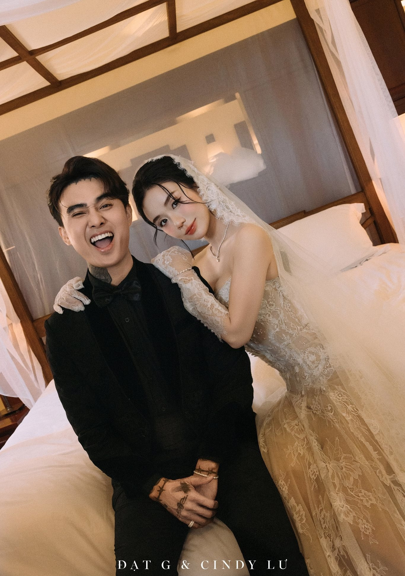 Đạt G hé lộ bộ ảnh cưới lung linh 2 con riêng của Cindy Lư cũng góp mặt