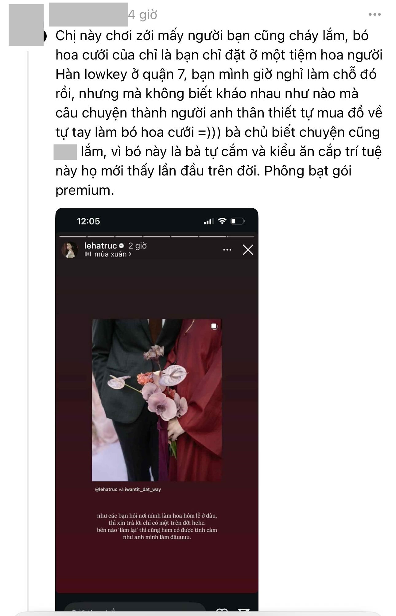 Vợ phú bà của cơ trưởng Quang Đạt bóc phông bạt ở đám cưới