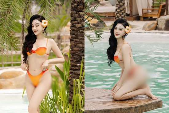 Lâm Khánh Chi diện bikini cắt khoét táo bạo, có khoảnh khắc kém duyên