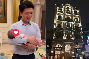 Anh chồng Đỗ Mỹ Linh khoe ảnh chăm con, 'trượt tay' để lộ ảnh độc trong biệt phủ triệu đô