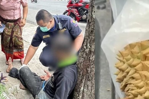 Người đàn ông bị gai sầu riêng đâm đầy mặt trong vụ tai nạn giao thông hy hữu