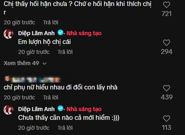 Bị dân mạng dội bom vì ngầm bênh vực Thiên An Diệp Lâm Anh đáp trả