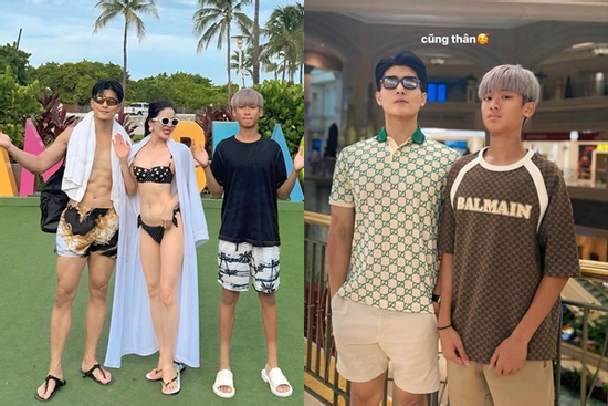 Khung hình thân thiết con trai Lệ Quyên với Lâm Bảo Châu gây chú ý