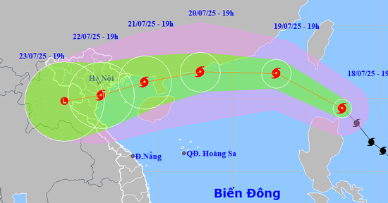 Đặc trưng của cơn bão Wipha khi vào Biển Đông, miền Bắc có thể mưa lớn 600mm/đợt