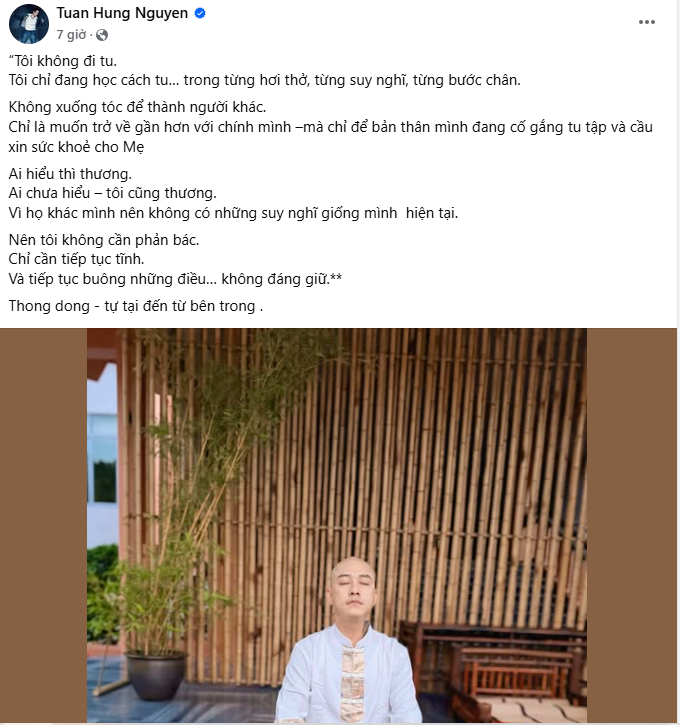 Tuấn Hưng lên tiếng khi bị bàn tán về chuyện cạo đầu