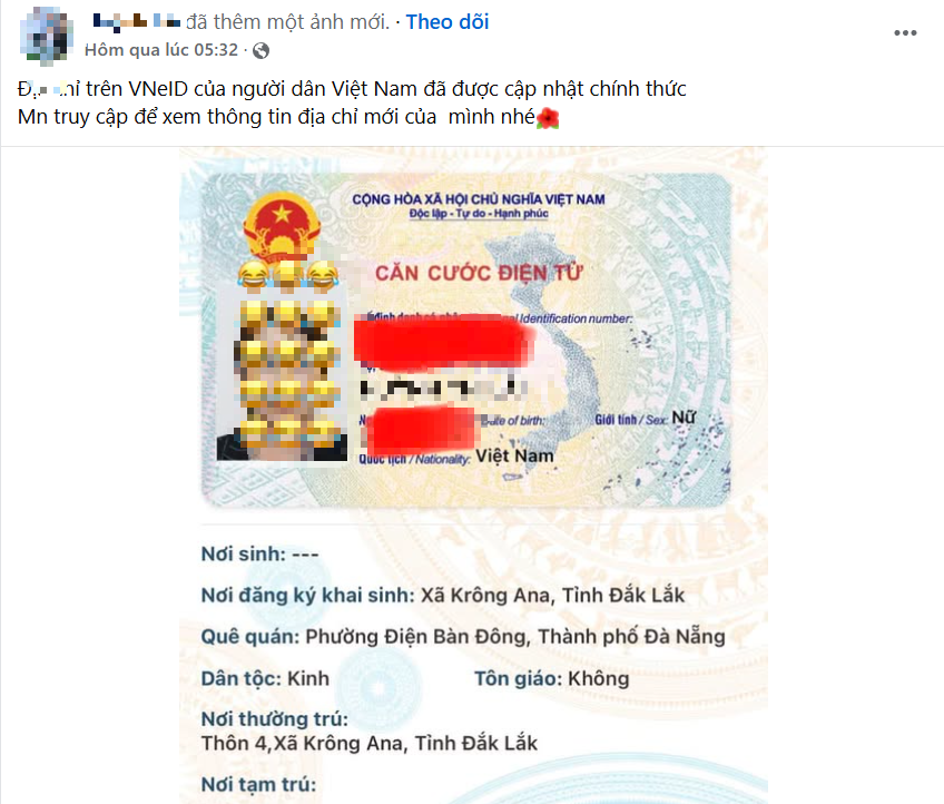 Coi chừng trở thành con mồi của lừa đảo vì khoe địa chỉ sau sáp nhập trên VNeID - Ảnh 1.